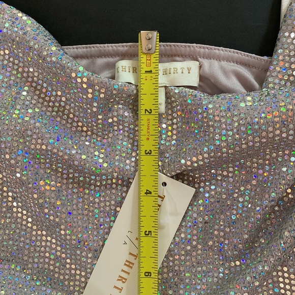 Thirty/Thirty LA mini dress Size Large NWT Glitter Sequins - Picture 8 of 10